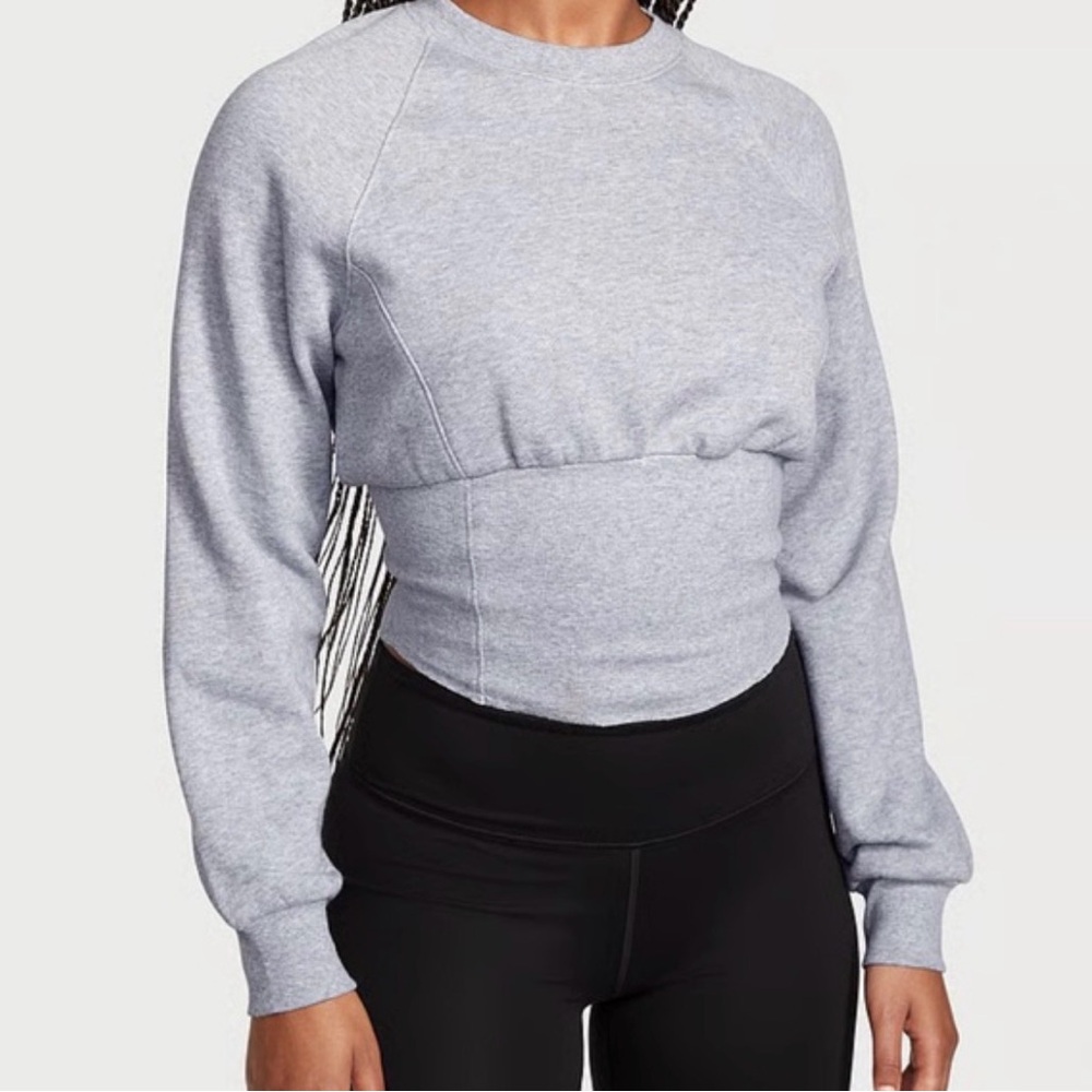PINK VS Long Sleeve Corset style Sweatshirt